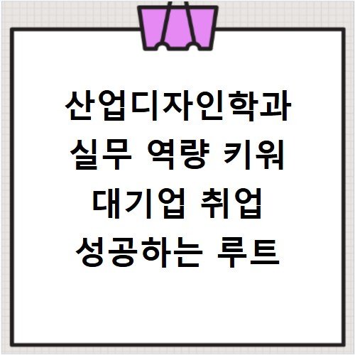 산업디자인학과 실무 역량 키워 대기업 취업 성공하는 루트