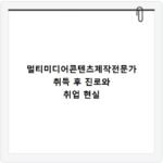 멀티미디어콘텐츠제작전문가 취득 후 진로와 취업 현실