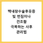 백내장수술후유증 빛 번짐이나 건조함 극복하는 사후 관리법