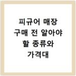 피규어 매장 구매 전 알아야 할 종류와 가격대