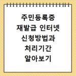 주민등록증 재발급 인터넷 신청방법과 처리기간 알아보기